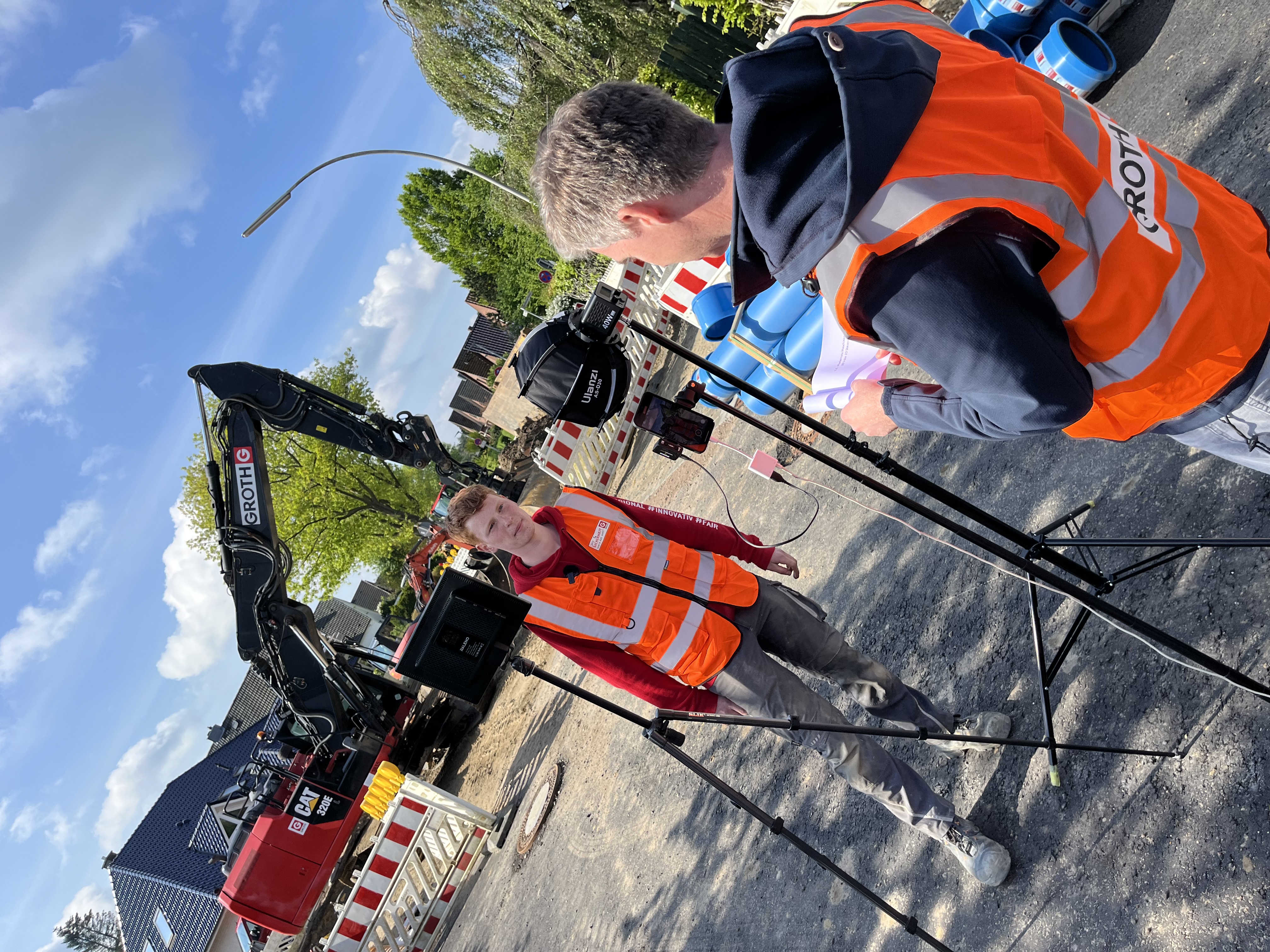 Recruiting-Videodreh auf der Baustelle