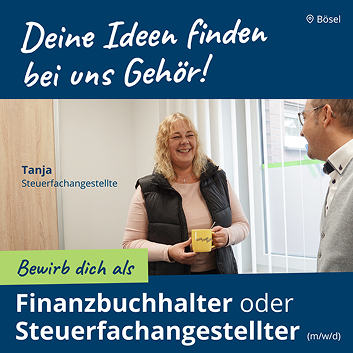 Recruiting-Anzeige – Tanja, Steuerfachangestellte